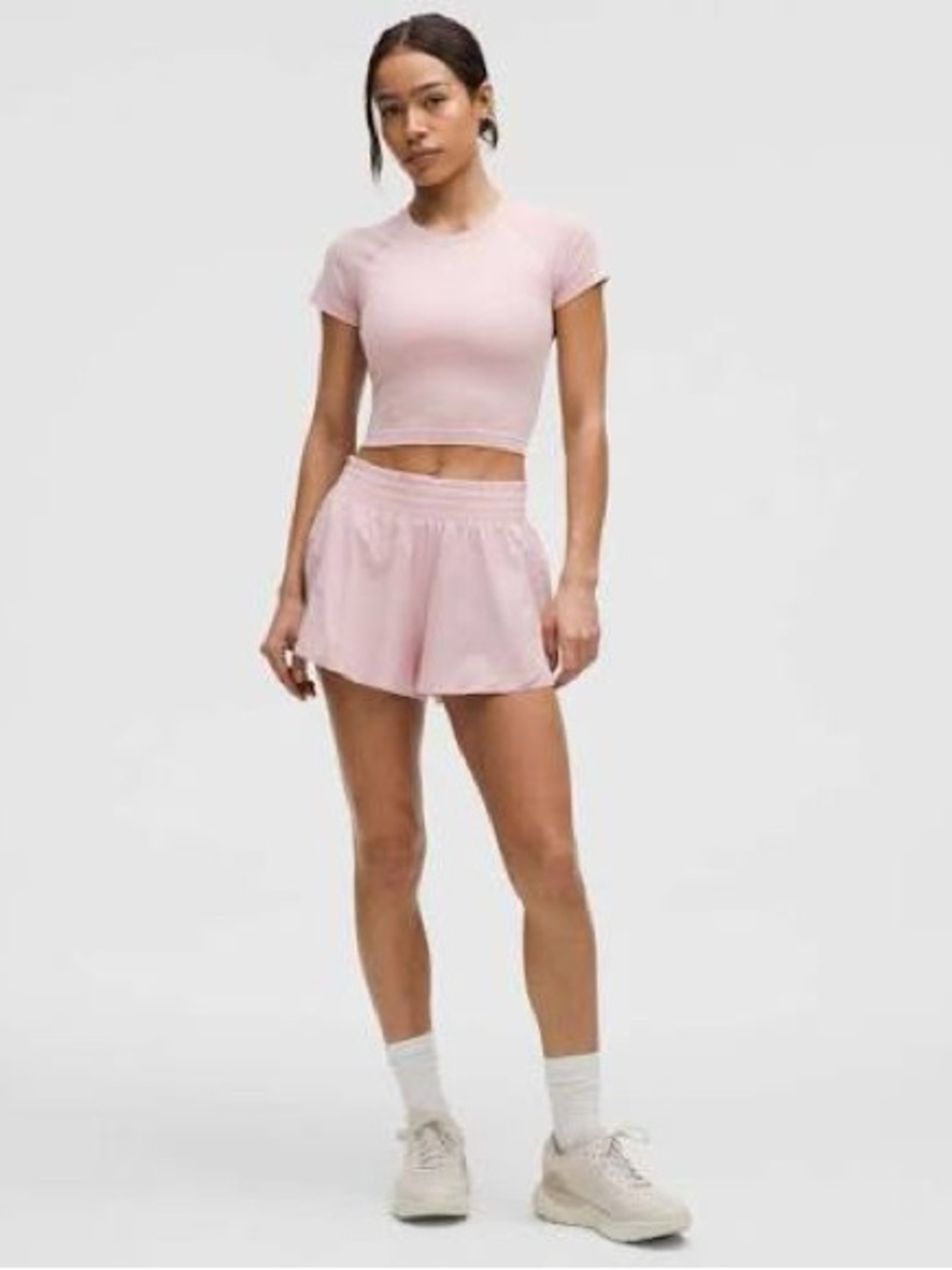 Pink Haze Lululemon Swiftly Crop Top